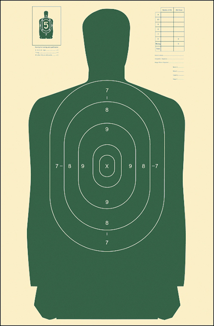 Law Enforcement Targets | Action Target : B-27 Standard Target (Green)